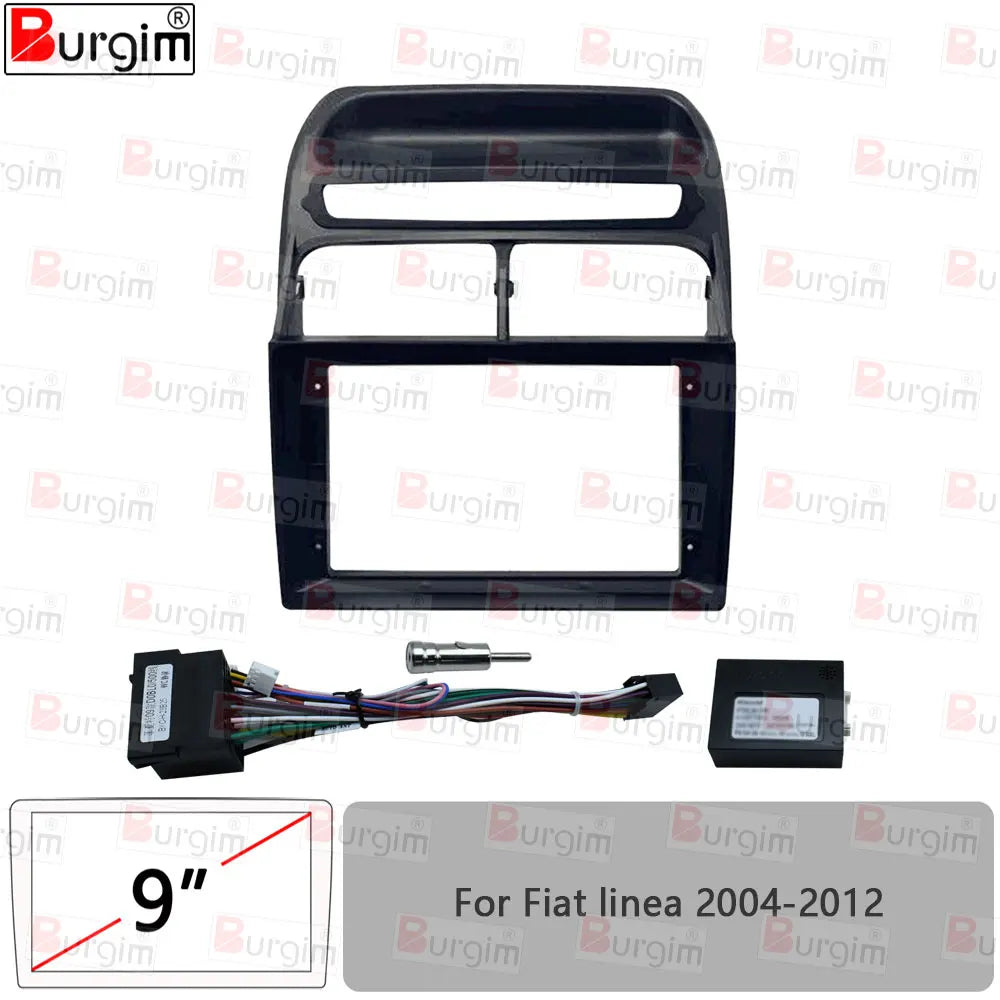 Moldura Fiat Linea 2004-2012 9  2 DIN